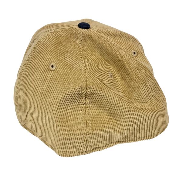 Atlanta Braves Corduroy New Era MLB Fitted Hat 7 3/8 Tan Beige Black New - Picture 3 of 7